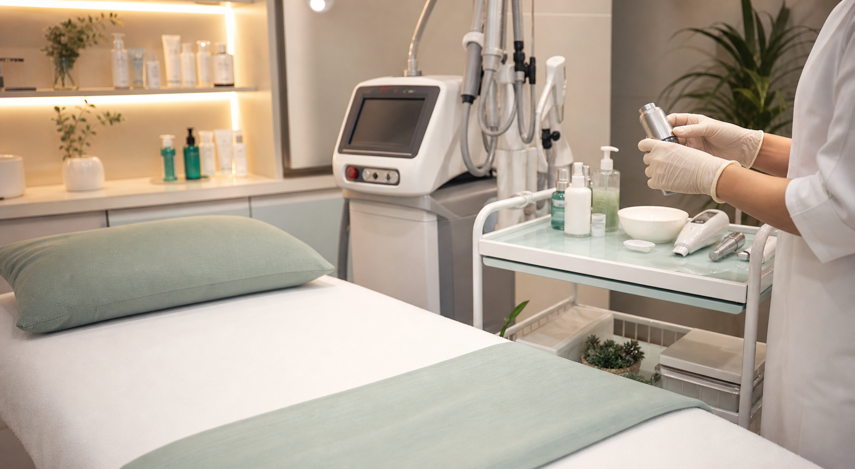 Dermatology treatment in clinic